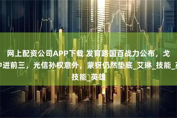 网上配资公司APP下载 发育路国百战力公布，戈娅冲进前三，光信孙权意外，蒙犽仍然垫底_艾琳_技能_英雄