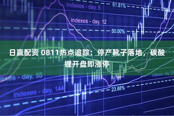 日赢配资 0811热点追踪：停产靴子落地，碳酸锂开盘即涨停
